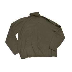 Pendleton Turtleneck Sweater Olive Green Large Merino Wool Classic Work Office